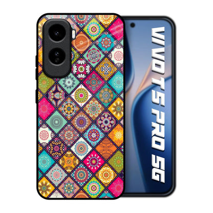 Multicolor Mandala Vivo T5 Pro 5G Glass Back Cover Online