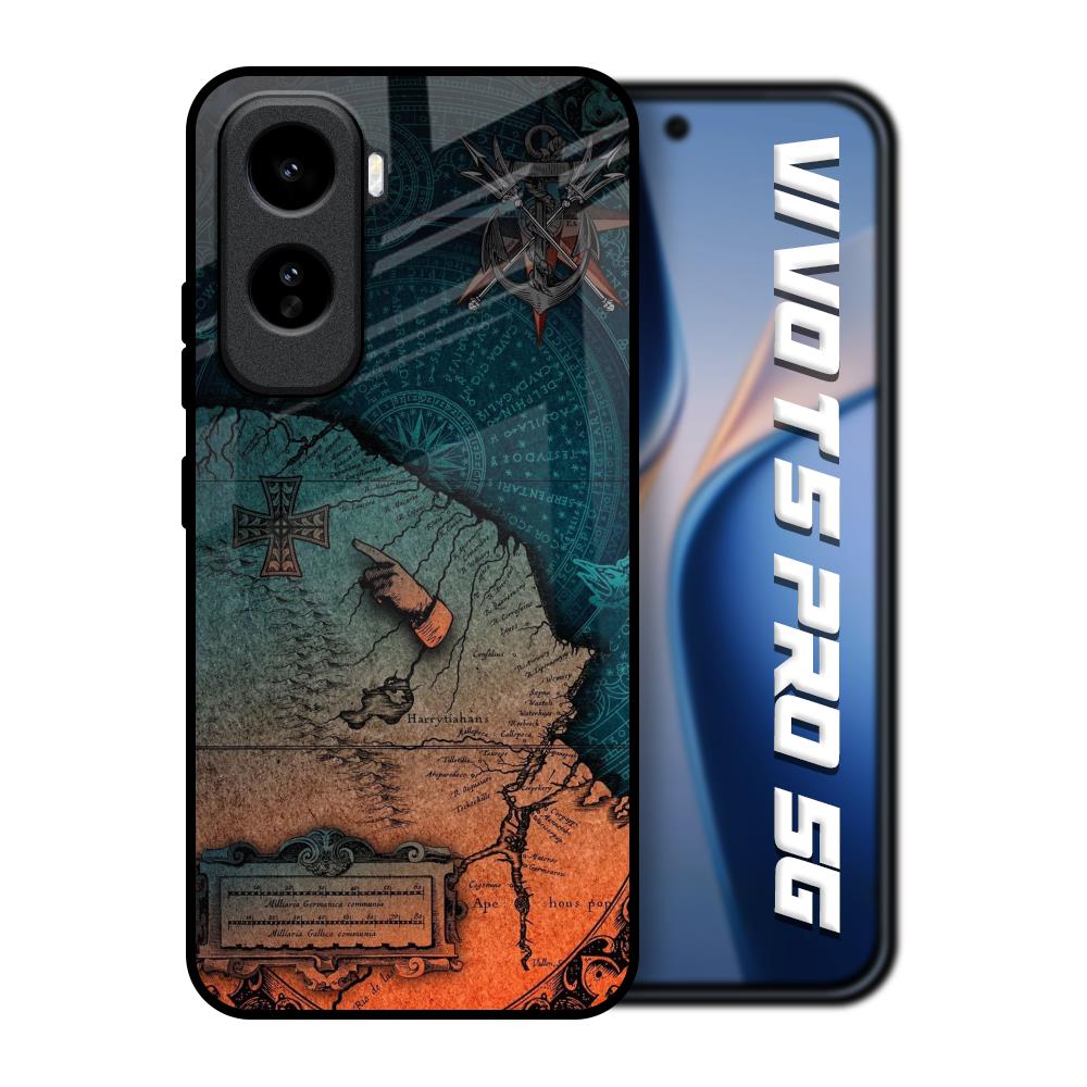 Geographical Map Vivo T5 Pro 5G Glass Back Cover Online