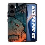 Geographical Map Vivo T5 Pro 5G Glass Back Cover Online