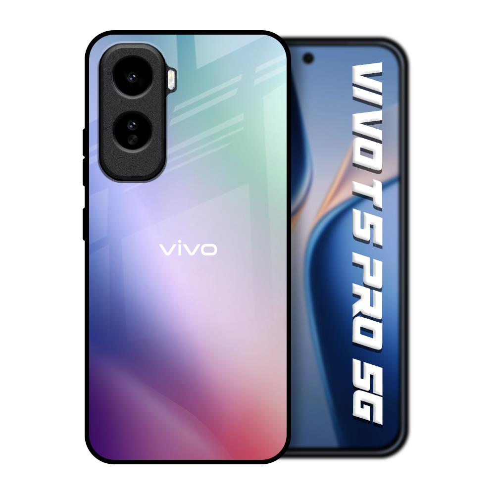 Abstract Holographic Vivo T5 Pro 5G Glass Back Cover Online