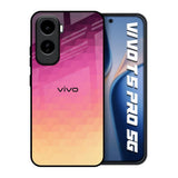 Geometric Pink Diamond Vivo T5 Pro 5G Glass Back Cover Online