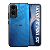 Blue Wave Abstract Vivo T5 Pro 5G Glass Back Cover Online