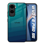 Green Triangle Pattern Vivo T5 Pro 5G Glass Back Cover Online