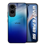 Blue Rhombus Pattern Vivo T5 Pro 5G Glass Back Cover Online