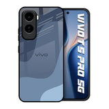 Navy Blue Ombre Vivo T5 Pro 5G Glass Back Cover Online