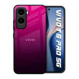 Purple Ombre Pattern Vivo T5 Pro 5G Glass Back Cover Online