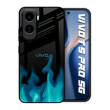 Teal Flames Vivo T5 Pro 5G Glass Back Cover Online