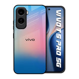 Blue & Pink Ombre Vivo T5 Pro 5G Glass Back Cover Online