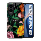 Flowers & Butterfly Vivo T5 Pro 5G Glass Back Cover Online