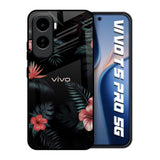 Tropical Art Flower Vivo T5 Pro 5G Glass Back Cover Online