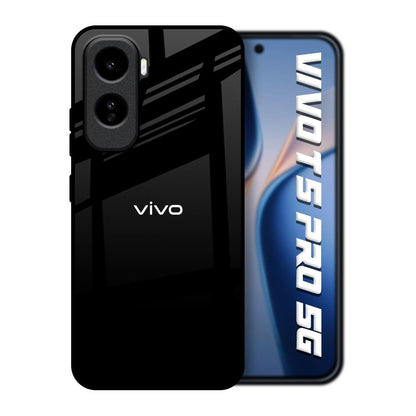Jet Black Vivo T5 Pro 5G Glass Back Cover Online