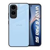 Pastel Sky Blue Vivo T5 Pro 5G Glass Back Cover Online