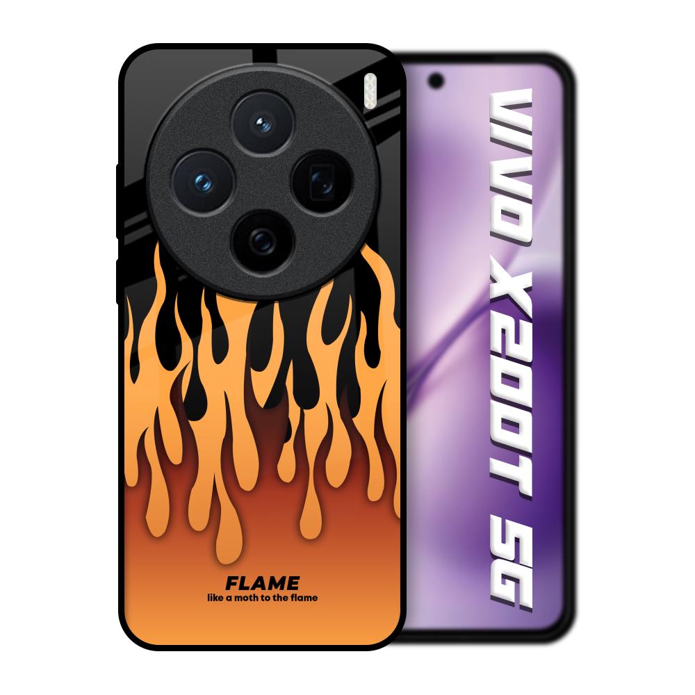 Fire Flame Vivo X200T 5G Glass Back Cover Online