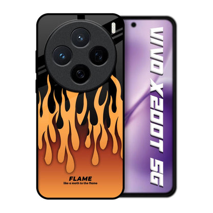 Fire Flame Vivo X200T 5G Glass Back Cover Online