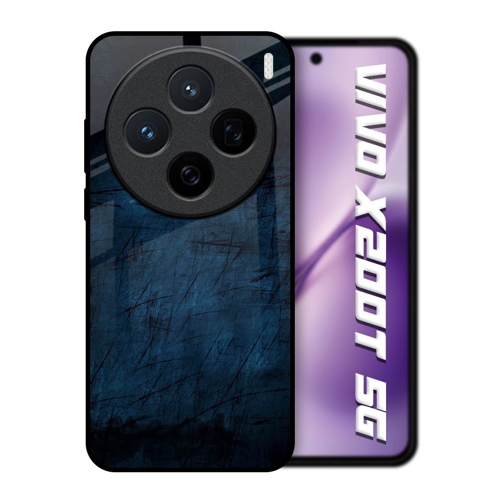 Dark Blue Grunge Vivo X200T 5G Glass Back Cover Online