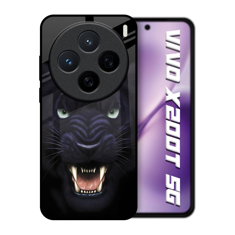 Angry Black Tiger Vivo X200T 5G Glass Back Cover Online