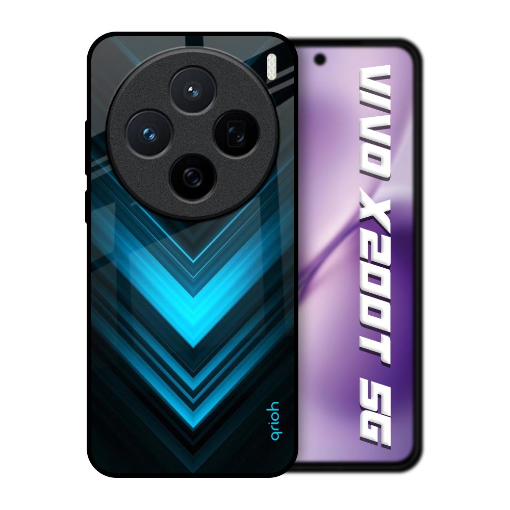 Vertical Blue Arrow Vivo X200T 5G Glass Back Cover Online