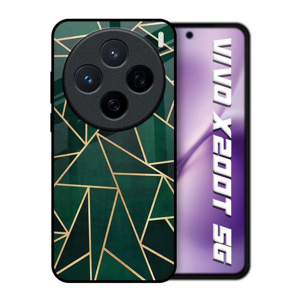 Abstract Green Vivo X200T 5G Glass Back Cover Online