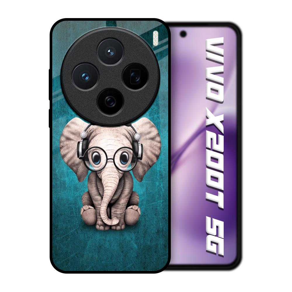 Adorable Baby Elephant Vivo X200T 5G Glass Back Cover Online