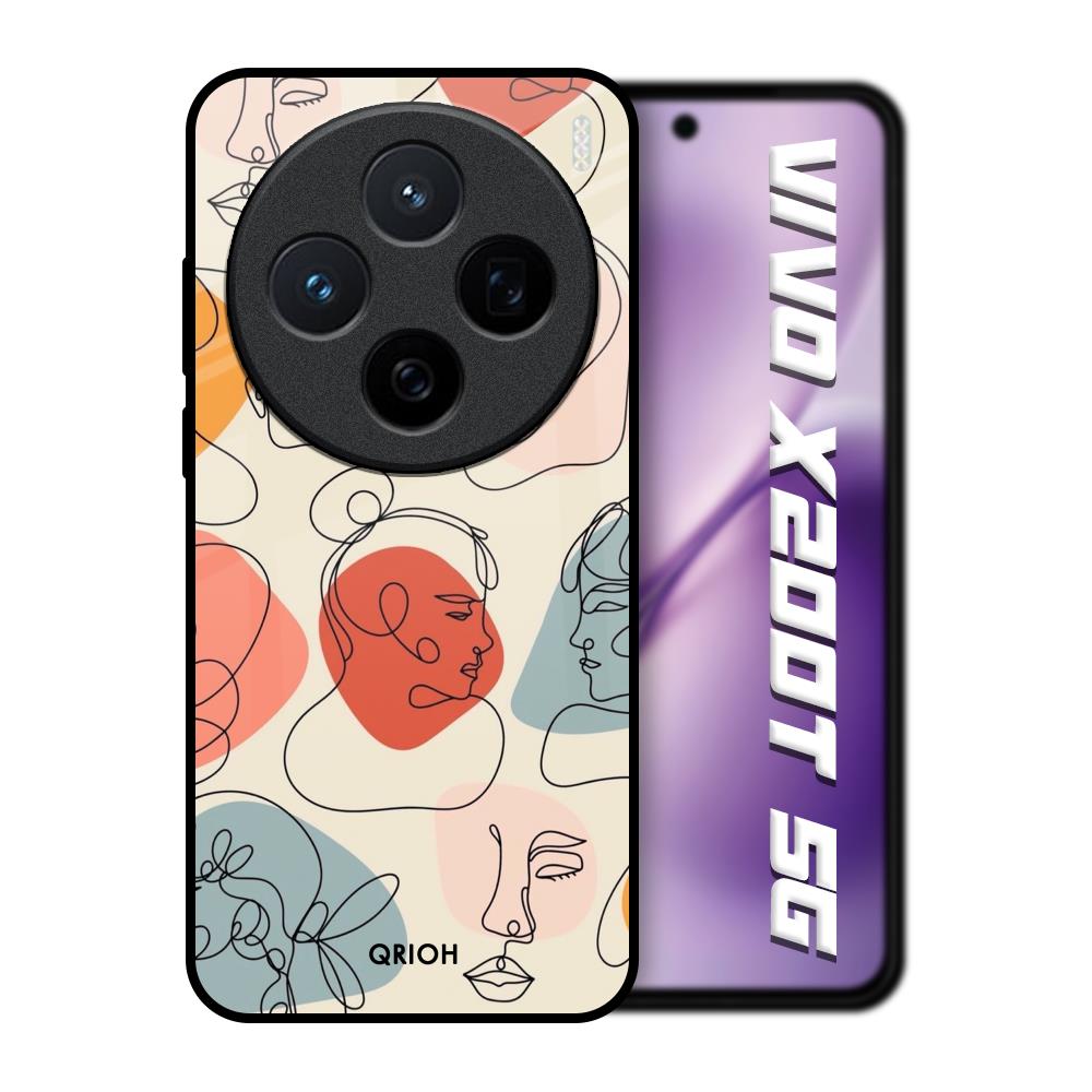 Abstract Faces Vivo X200T 5G Glass Back Cover Online