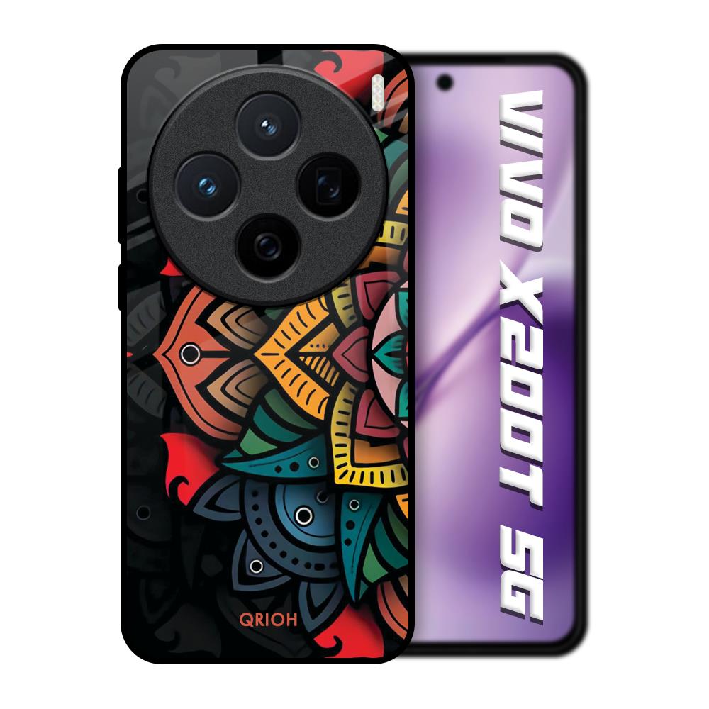 Retro Gorgeous Flower Vivo X200T 5G Glass Back Cover Online