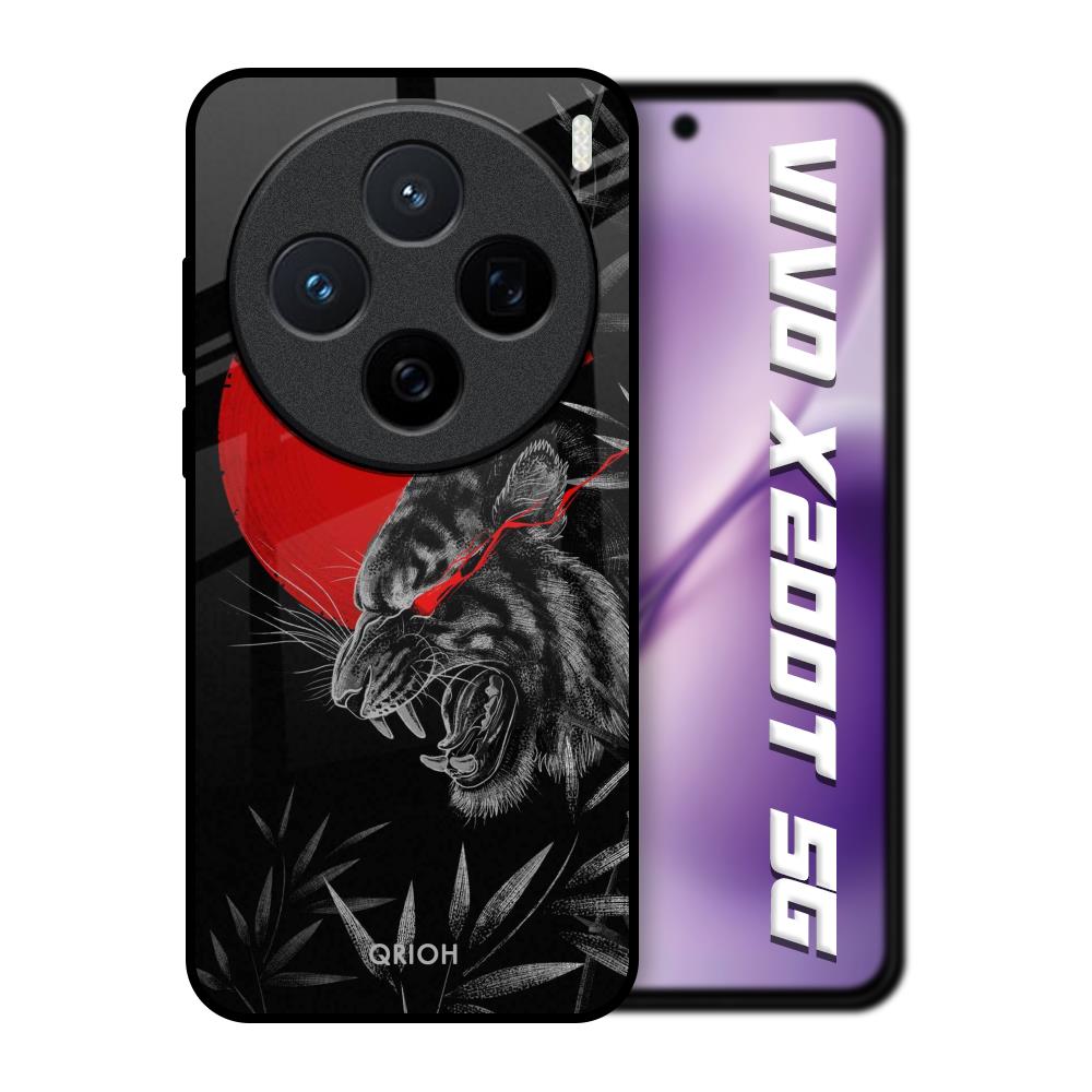 Red Moon Tiger Vivo X200T 5G Glass Back Cover Online