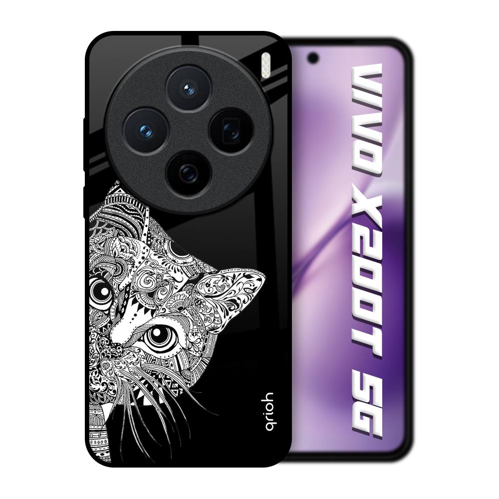 Kitten Mandala Vivo X200T 5G Glass Back Cover Online
