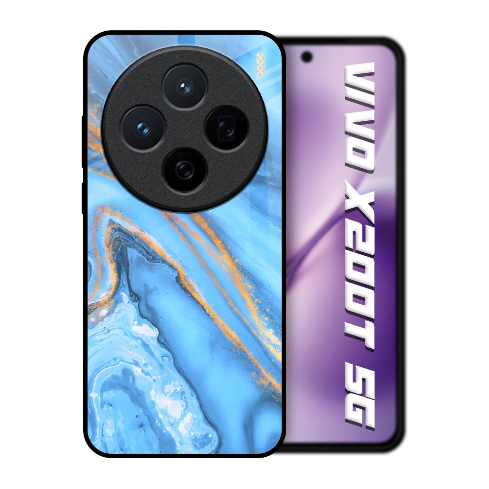 Vibrant Blue Marble Vivo X200T 5G Glass Back Cover Online