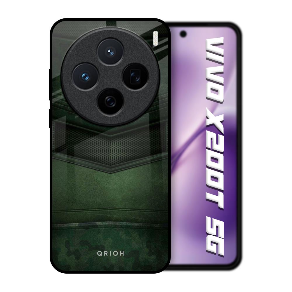 Green Leather Vivo X200T 5G Glass Back Cover Online