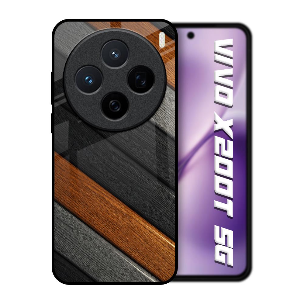 Tri Color Wood Vivo X200T 5G Glass Back Cover Online
