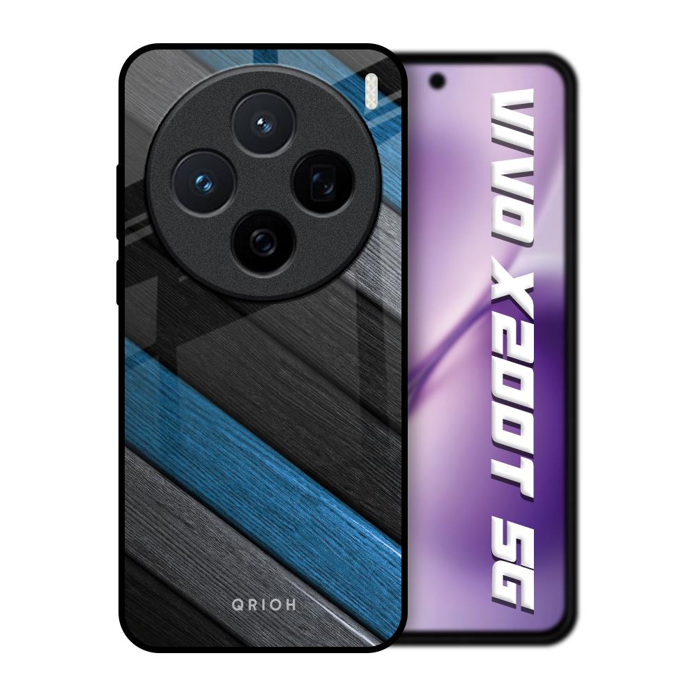 Multicolor Wooden Effect Vivo X200T 5G Glass Back Cover Online