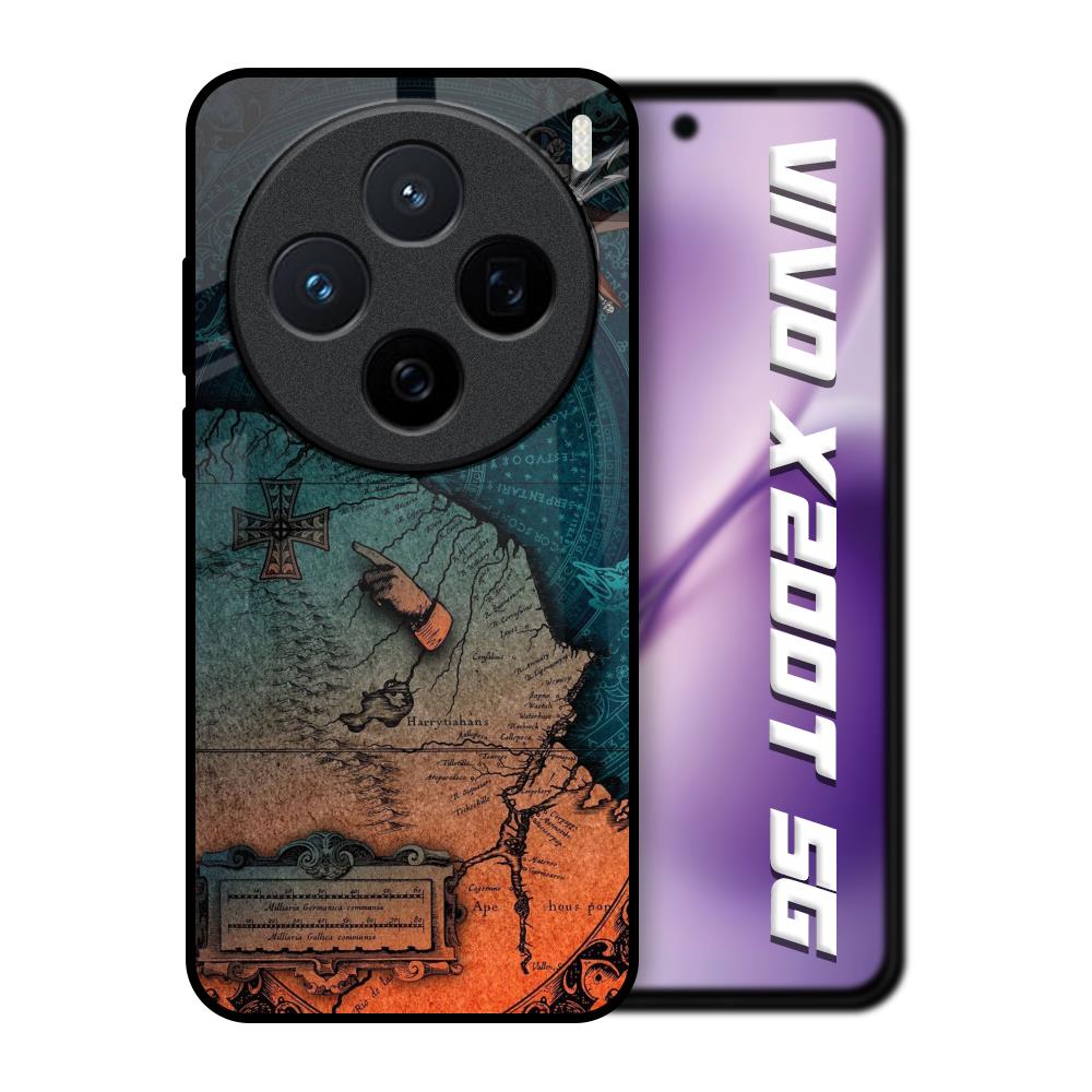 Geographical Map Vivo X200T 5G Glass Back Cover Online