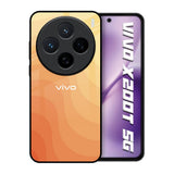 Orange Curve Pattern Vivo X200T 5G Glass Back Cover Online