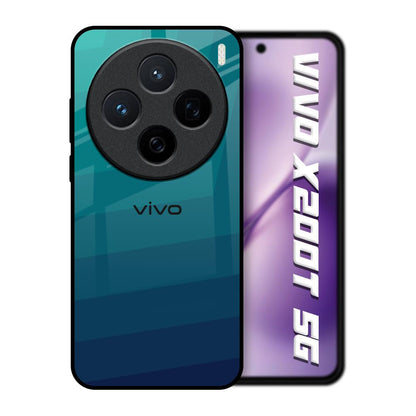 Green Triangle Pattern Vivo X200T 5G Glass Back Cover Online