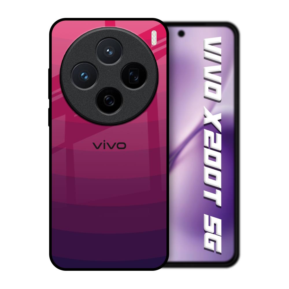 Wavy Pink Pattern Vivo X200T 5G Glass Back Cover Online
