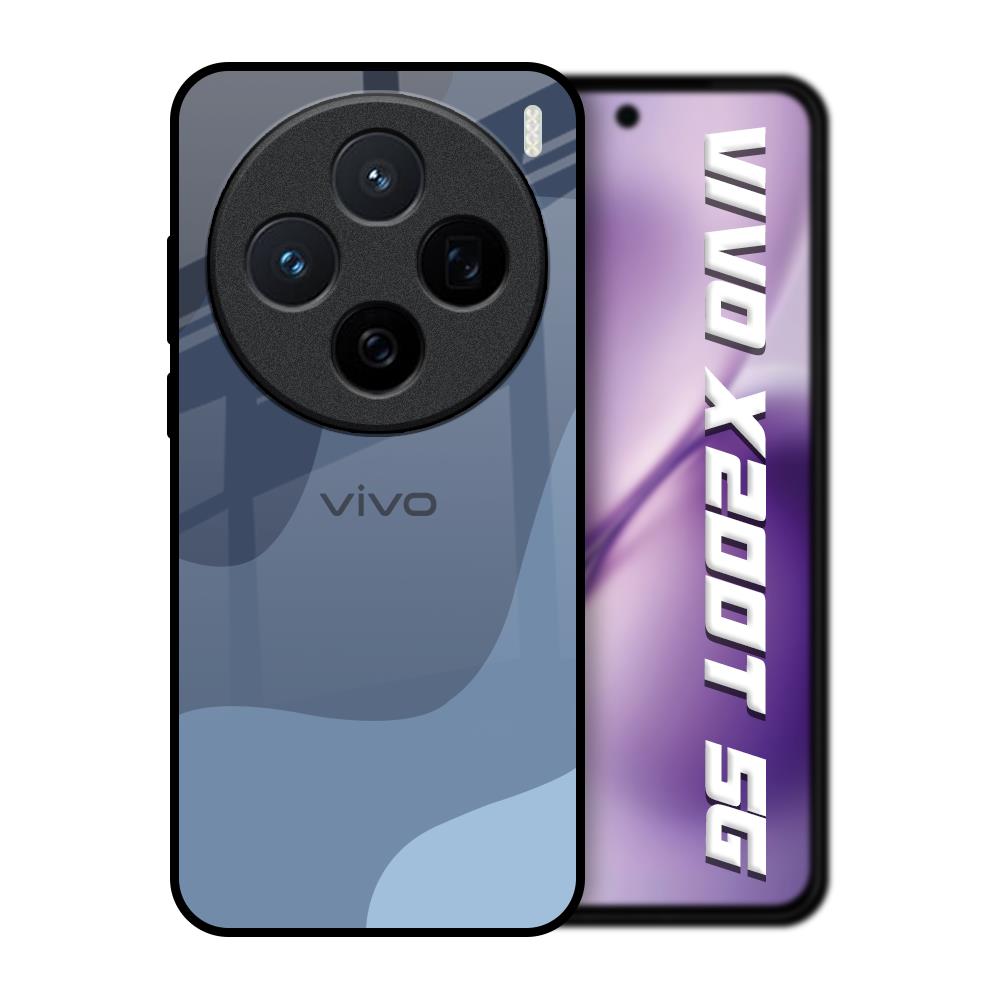 Navy Blue Ombre Vivo X200T 5G Glass Back Cover Online