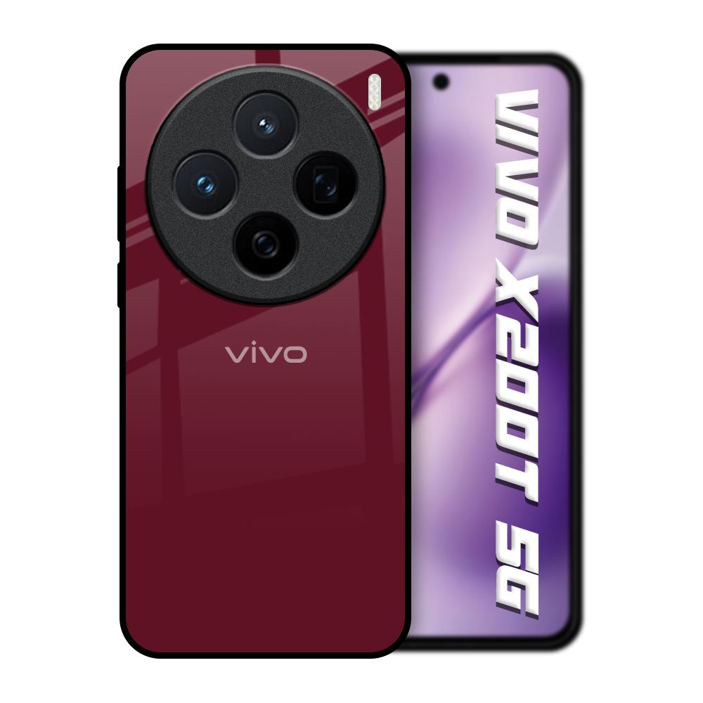 Classic Burgundy Vivo X200T 5G Glass Back Cover Online