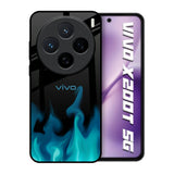 Teal Flames Vivo X200T 5G Glass Back Cover Online