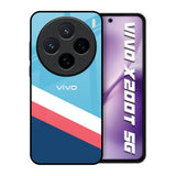 Pink & White Stripes Vivo X200T 5G Glass Back Cover Online