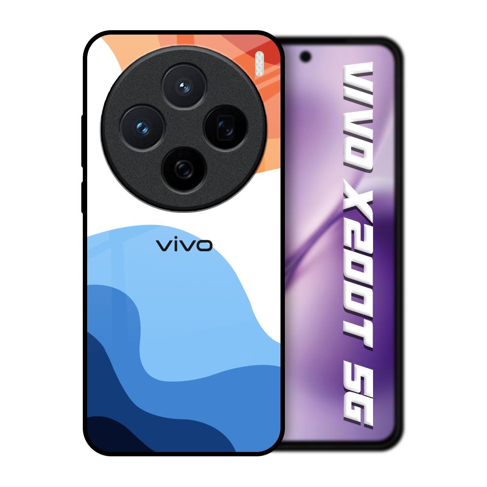 Wavy Color Pattern Vivo X200T 5G Glass Back Cover Online