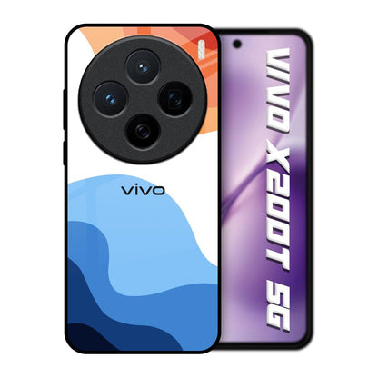 Wavy Color Pattern Vivo X200T 5G Glass Back Cover Online