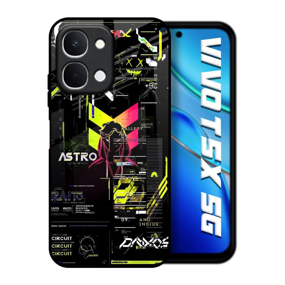 Astro Glitch Vivo T5x 5G Glass Back Cover Online