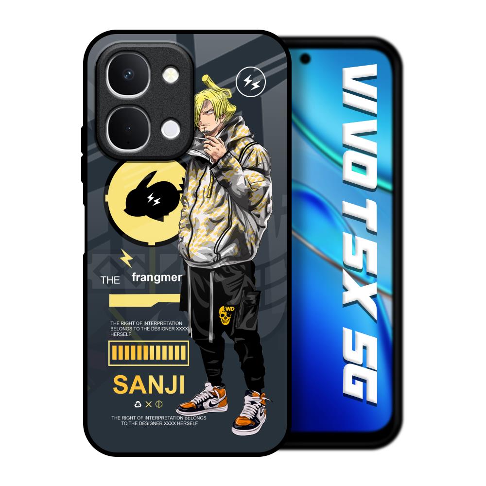 Cool Sanji Vivo T5x 5G Glass Back Cover Online
