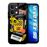 Danger Signs Vivo T5x 5G Glass Back Cover Online