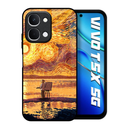 Sunset Vincent Vivo T5x 5G Glass Back Cover Online