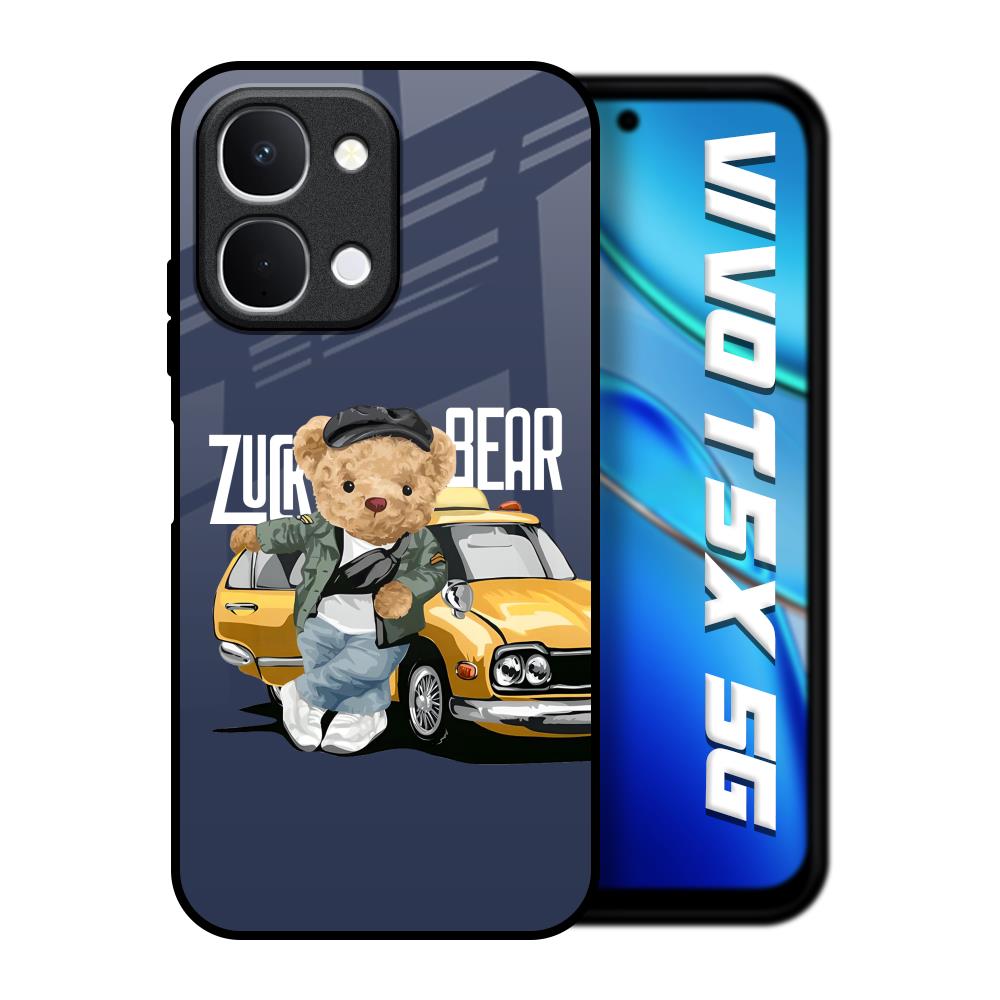 Adventurous Bear Vivo T5x 5G Glass Back Cover Online