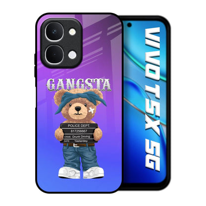 Gangsta Bear Vivo T5x 5G Glass Back Cover Online
