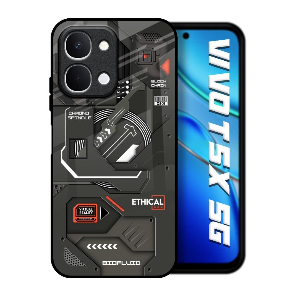 Tech Aesthetics Vivo T5x 5G Glass Back Cover Online