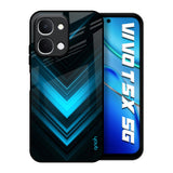Vertical Blue Arrow Vivo T5x 5G Glass Back Cover Online
