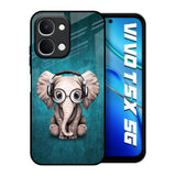 Adorable Baby Elephant Vivo T5x 5G Glass Back Cover Online